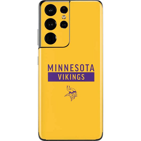 NFL Minnesota Vikings Yellow Performance Series Galaxy S21 Ultra 5G Skin