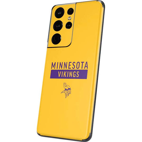 NFL Minnesota Vikings Yellow Performance Series Galaxy S21 Ultra 5G Skin