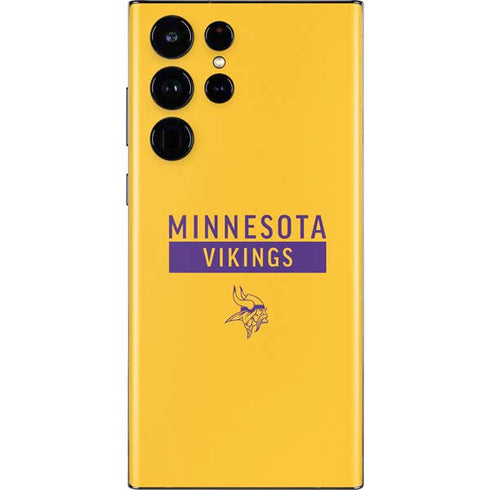 NFL Minnesota Vikings Yellow Performance Series Galaxy S22 Ultra Skin