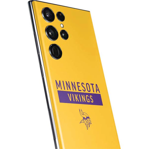 NFL Minnesota Vikings Yellow Performance Series Galaxy S22 Ultra Skin