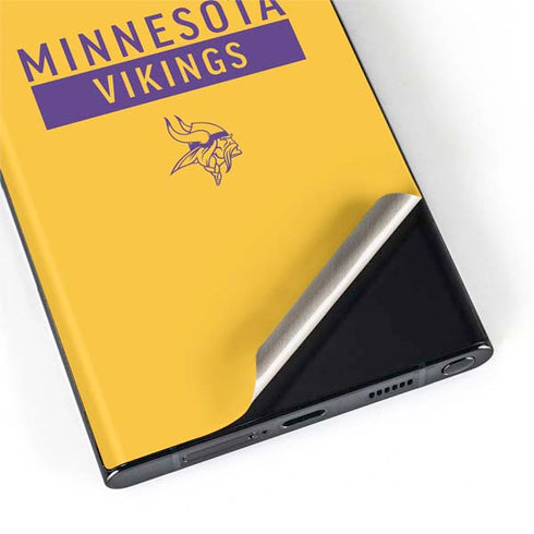 NFL Minnesota Vikings Yellow Performance Series Galaxy S22 Ultra Skin