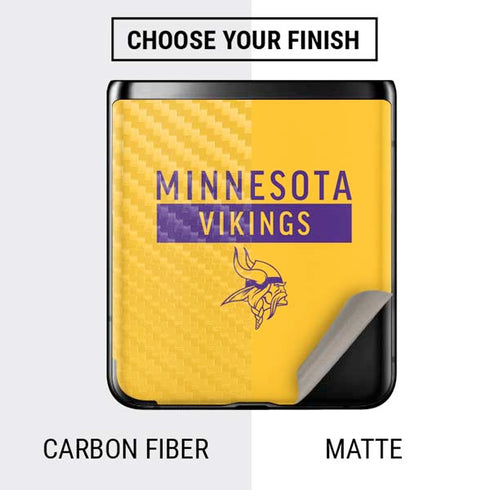 NFL Minnesota Vikings Yellow Performance Series Galaxy Z Flip Skin