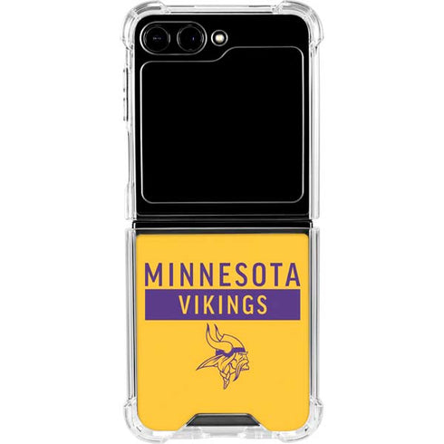 NFL Minnesota Vikings Yellow Performance Series Galaxy Z Flip5 5G Clear Case