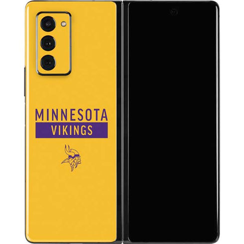 NFL Minnesota Vikings Yellow Performance Series Galaxy Z Fold2 5G Skin