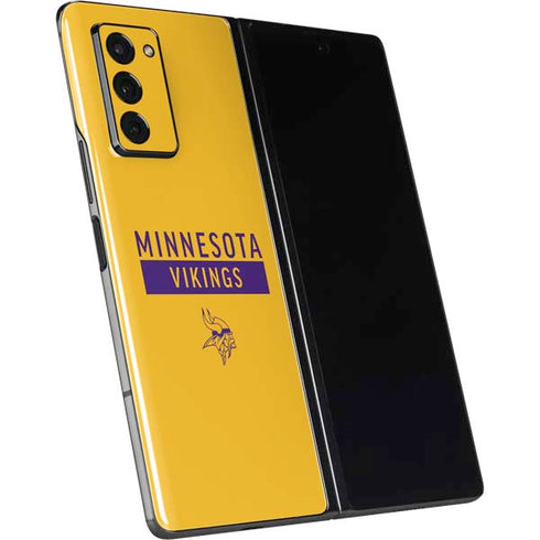 NFL Minnesota Vikings Yellow Performance Series Galaxy Z Fold2 5G Skin