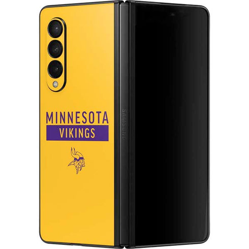 NFL Minnesota Vikings Yellow Performance Series Galaxy Z Fold3 5G Skin