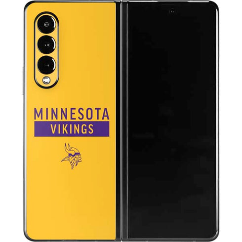 NFL Minnesota Vikings Yellow Performance Series Galaxy Z Fold3 5G Skin