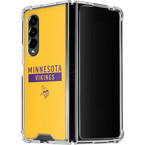 NFL Minnesota Vikings Yellow Performance Series Galaxy Z Fold4 5G Clear Case