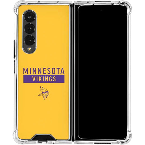 NFL Minnesota Vikings Yellow Performance Series Galaxy Z Fold4 5G Clear Case