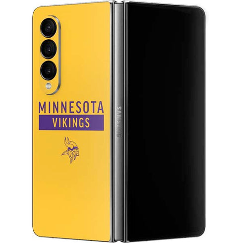 NFL Minnesota Vikings Yellow Performance Series Galaxy Z Fold4 5G Skin