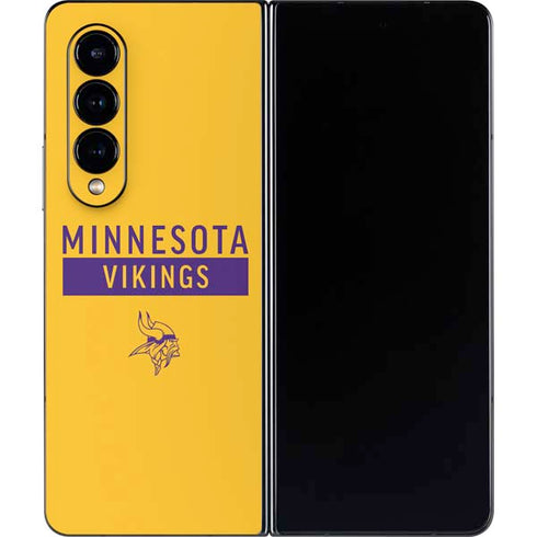 NFL Minnesota Vikings Yellow Performance Series Galaxy Z Fold4 5G Skin