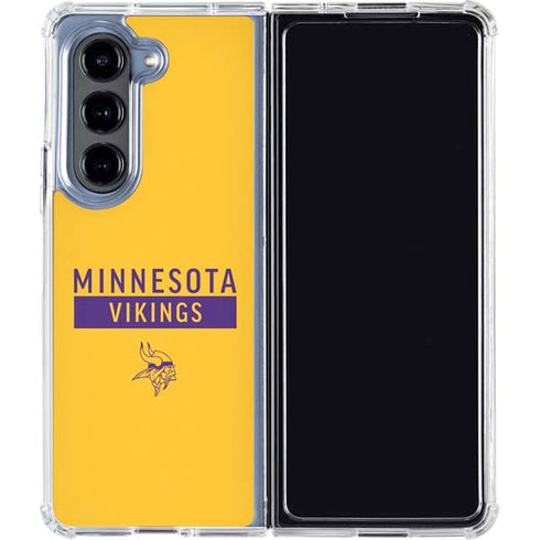 NFL Minnesota Vikings Yellow Performance Series Galaxy Z Fold5 5G Clear Case