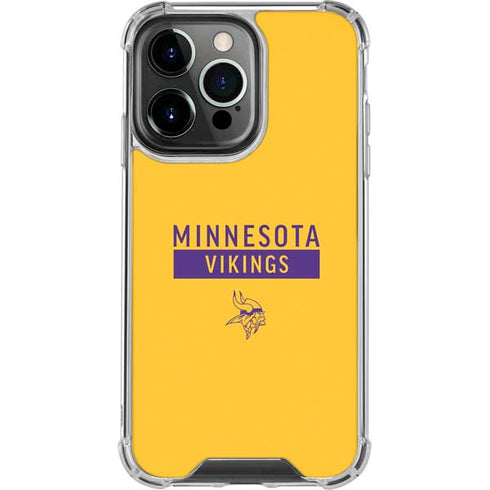 NFL Minnesota Vikings Yellow Performance Series iPhone 13 Pro Clear Case