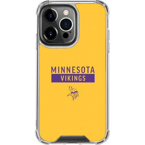 NFL Minnesota Vikings Yellow Performance Series iPhone 14 Pro Clear Case