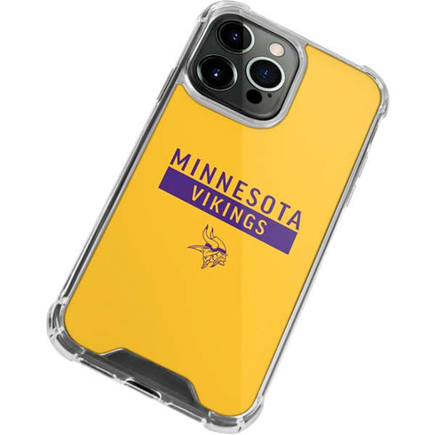 NFL Minnesota Vikings Yellow Performance Series iPhone 15 Pro Clear Case
