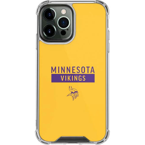 NFL Minnesota Vikings Yellow Performance Series iPhone 15 Pro Max Clear Case