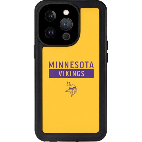 NFL Minnesota Vikings Yellow Performance Series iPhone 14 Pro Waterproof Case