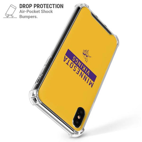 NFL Minnesota Vikings Yellow Performance Series iPhone XS Max Clear Case