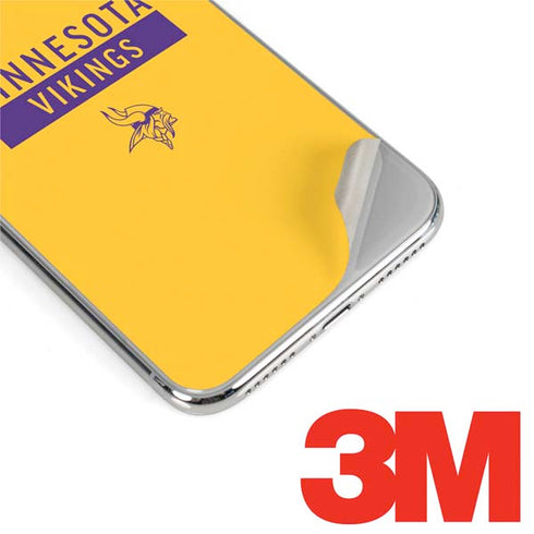 NFL Minnesota Vikings Yellow Performance Series iPhone XS Max Skin