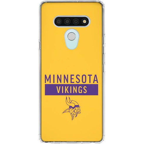 NFL Minnesota Vikings Yellow Performance Series LG Stylo 6 Clear Case