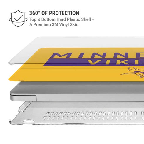 NFL Minnesota Vikings Yellow Performance Series MacBook Pro 13in (2020) Case plus Skin