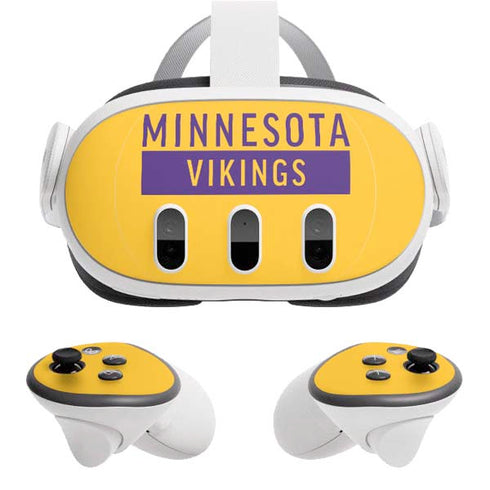 NFL Minnesota Vikings Yellow Performance Series Meta Quest 3 Skin