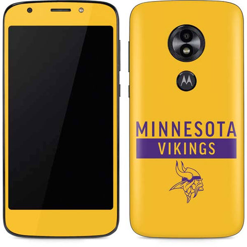 NFL Minnesota Vikings Yellow Performance Series Moto E5 Play Skin