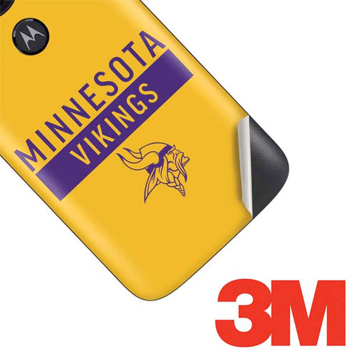 NFL Minnesota Vikings Yellow Performance Series Moto E5 Play Skin