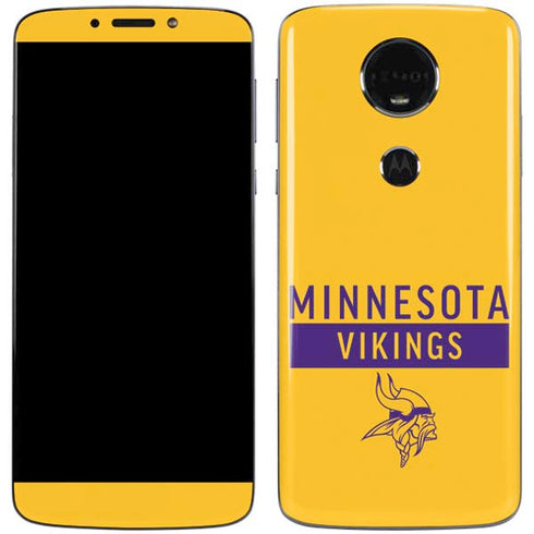 NFL Minnesota Vikings Yellow Performance Series Moto E5 Plus Skin