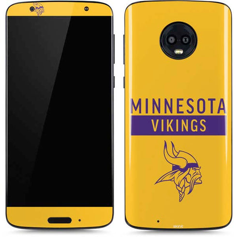 NFL Minnesota Vikings Yellow Performance Series Moto G6 Skin