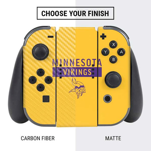 NFL Minnesota Vikings Yellow Performance Series Nintendo Switch Bundle Skin
