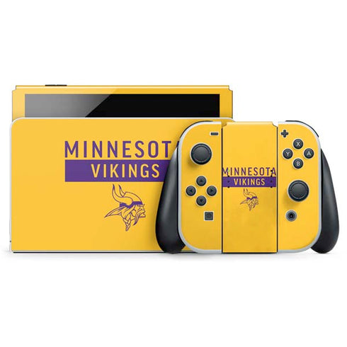 NFL Minnesota Vikings Yellow Performance Series Nintendo Switch OLED (2021) Skin