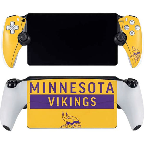 NFL Minnesota Vikings Yellow Performance Series PlayStation Portal Remote Player Skin