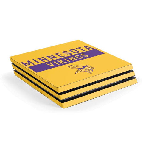 NFL Minnesota Vikings Yellow Performance Series PS4 Pro Console Skin