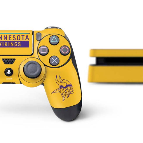 NFL Minnesota Vikings Yellow Performance Series PS4 Slim Bundle Skin