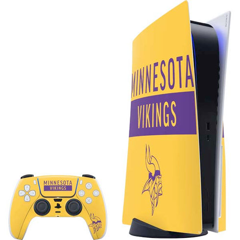 NFL Minnesota Vikings Yellow Performance Series PS5 Bundle Skin
