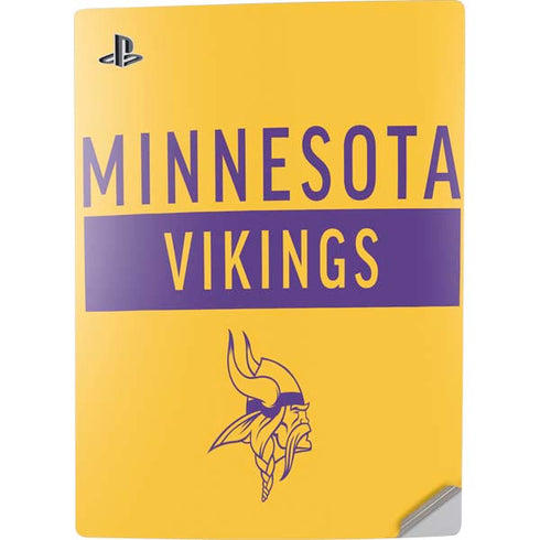 NFL Minnesota Vikings Yellow Performance Series PS5 Digital Edition Console Skin