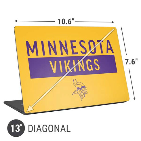 NFL Minnesota Vikings Yellow Performance Series Universal Laptop 13in (10.6 x 7.6in) Skin