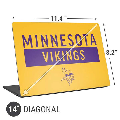 NFL Minnesota Vikings Yellow Performance Series Universal Laptop 14in (11.4 x 8.2in) Skin