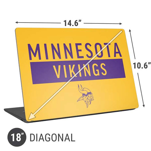 NFL Minnesota Vikings Yellow Performance Series Universal Laptop 18in (14.6 x 10.6in) Skin
