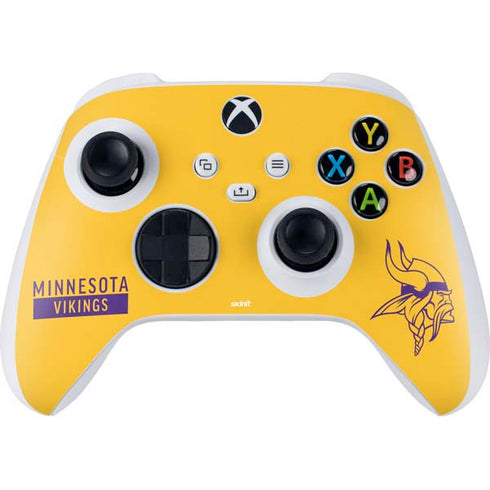 NFL Minnesota Vikings Yellow Performance Series Xbox Series S Controller Skin