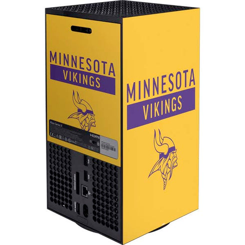 NFL Minnesota Vikings Yellow Performance Series Xbox Series X Bundle Skin