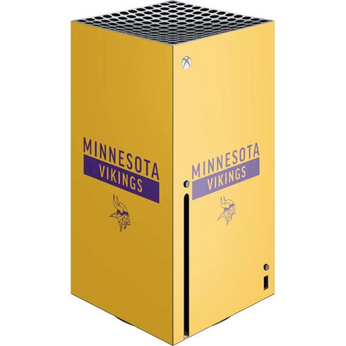 NFL Minnesota Vikings Yellow Performance Series Xbox Series X Console Skin