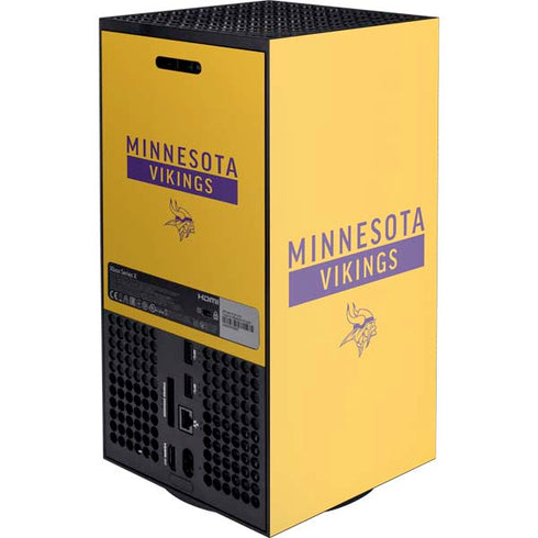 NFL Minnesota Vikings Yellow Performance Series Xbox Series X Console Skin