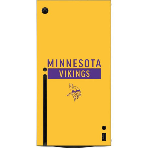 NFL Minnesota Vikings Yellow Performance Series Xbox Series X Console Skin