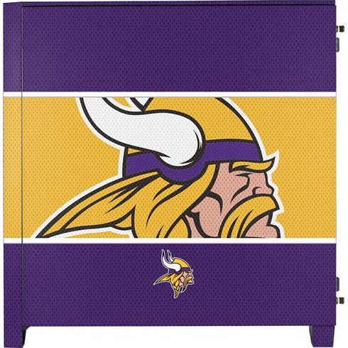 NFL Minnesota Vikings Zone Block Corsair 4000D Tempered Glass Mid-Tower ATX Case Skin