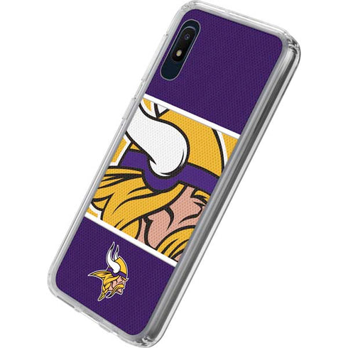 NFL Minnesota Vikings Zone Block Galaxy A10e Clear Case
