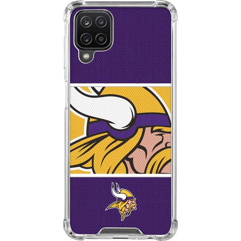 NFL Minnesota Vikings Zone Block Galaxy A12 Clear Case