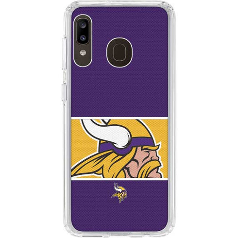 NFL Minnesota Vikings Zone Block Galaxy A20 Clear Case