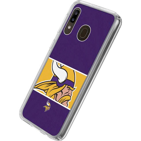 NFL Minnesota Vikings Zone Block Galaxy A20 Clear Case